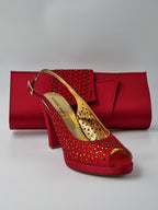Red Laser Set - Italian Shoe and Bag Set - Classic Shoes London