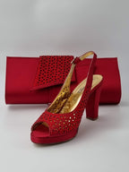 Red Laser Set - Italian Shoe and Bag Set - Classic Shoes London