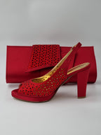 Red Laser Set - Italian Shoe and Bag Set - Classic Shoes London