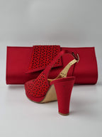 Red Laser Set - Italian Shoe and Bag Set - Classic Shoes London