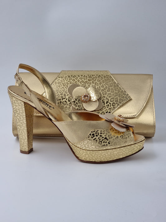 GOLD DOUBLE PLATFORM - Classic Shoes London