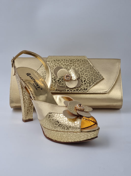 GOLD DOUBLE PLATFORM - Classic Shoes London