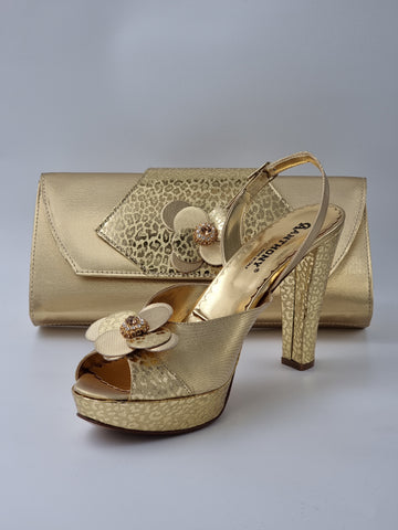 GOLD DOUBLE PLATFORM - Classic Shoes London