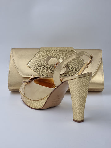 GOLD DOUBLE PLATFORM - Classic Shoes London