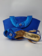 Royal Blue Double Platform Heels - Italian Women's Heels - Classic Shoes London