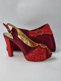 WINE DOUBLE PLATFORM - Classic Shoes London