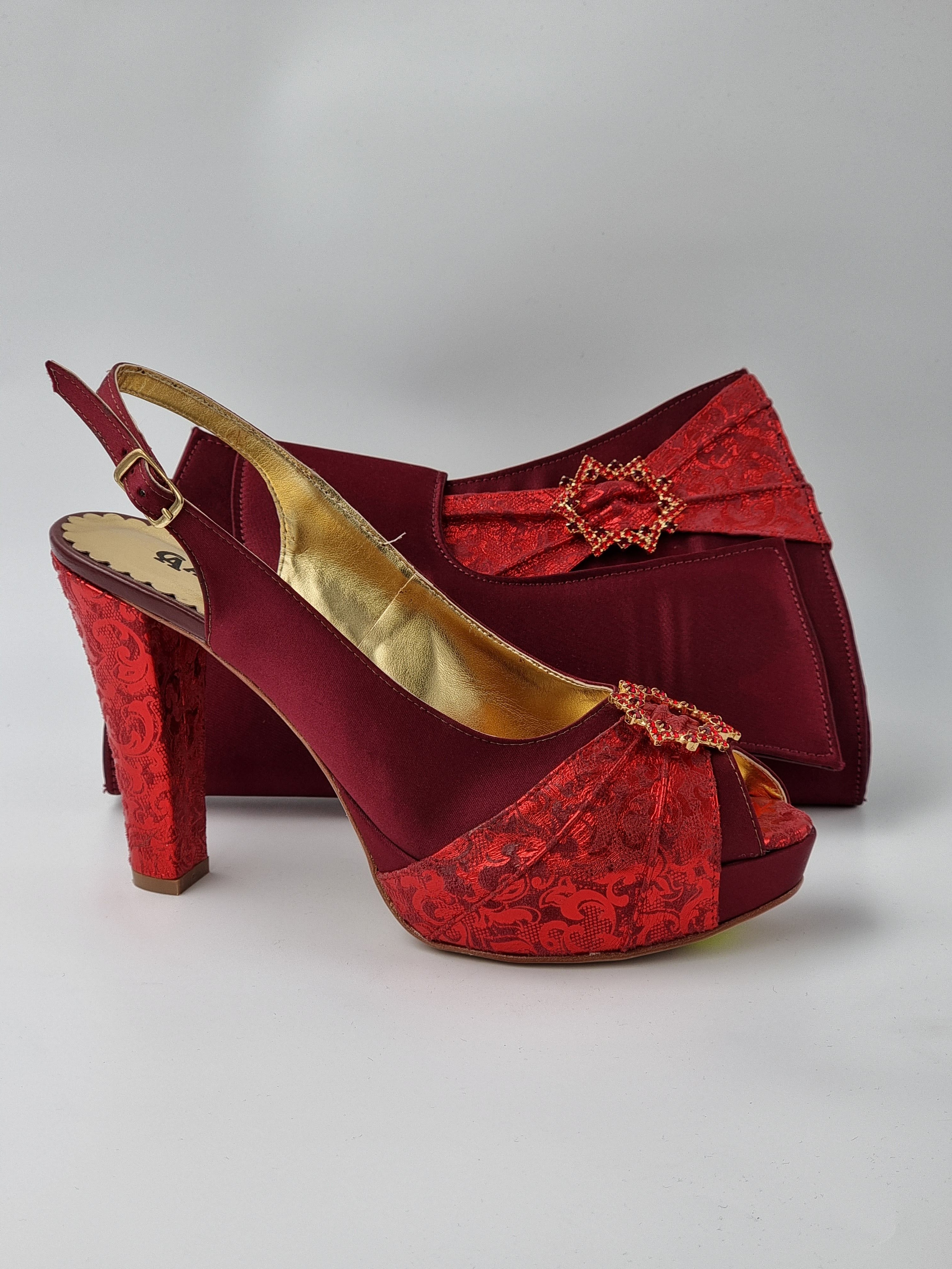 WINE DOUBLE PLATFORM - Classic Shoes London