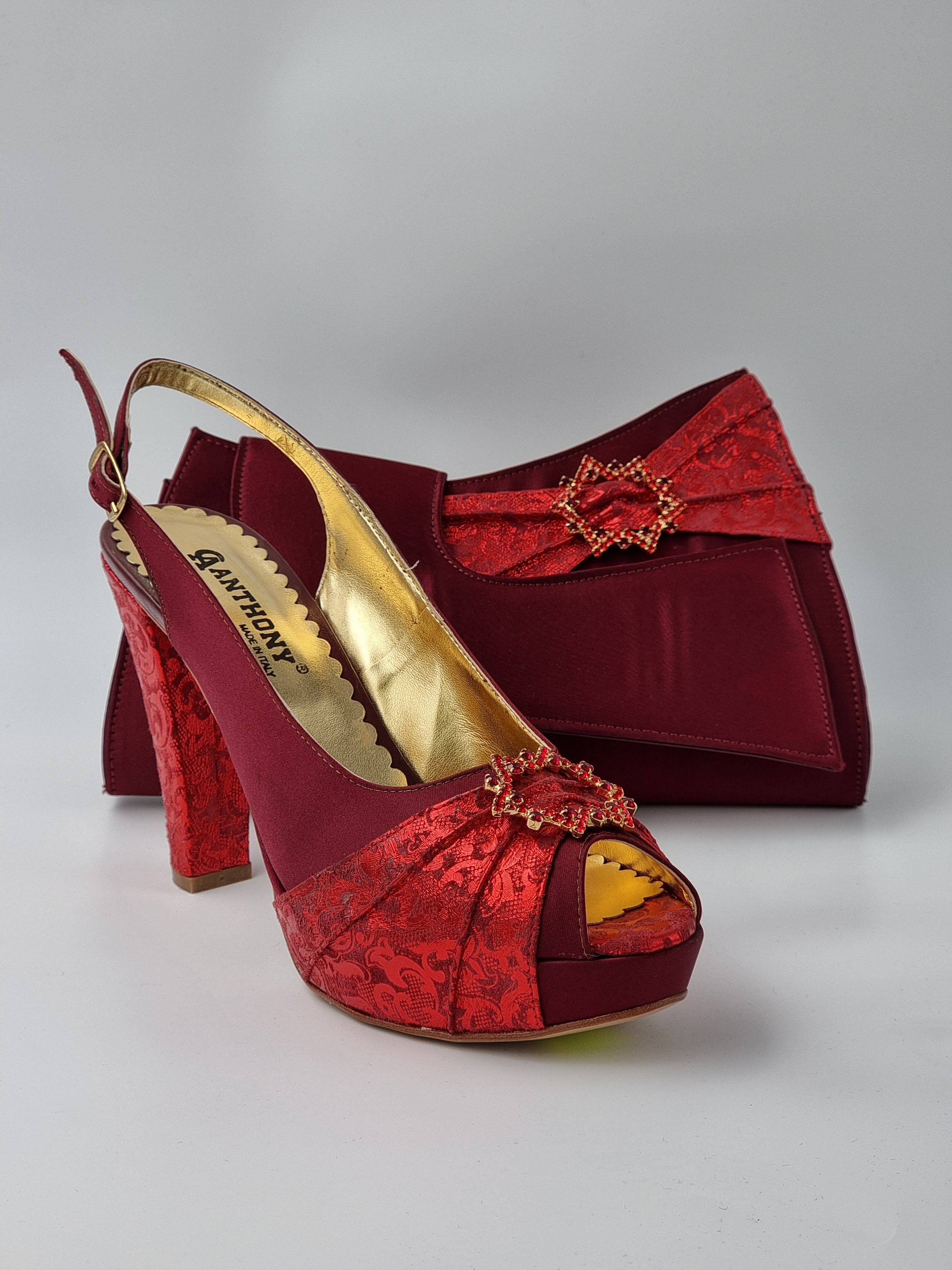 WINE DOUBLE PLATFORM - Classic Shoes London