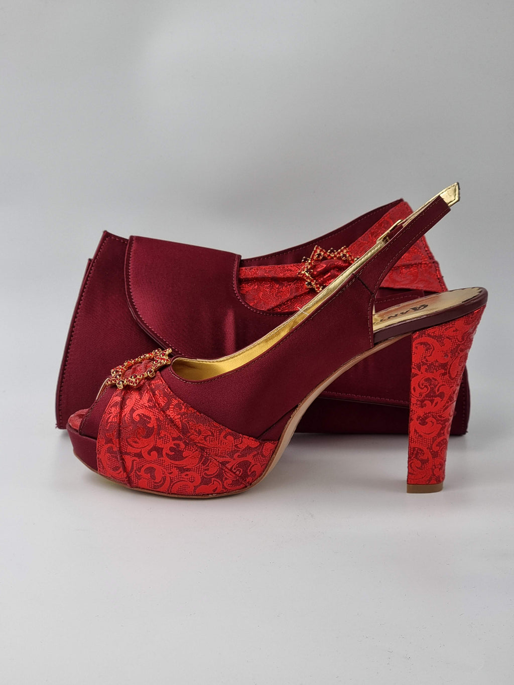 WINE DOUBLE PLATFORM - Classic Shoes London
