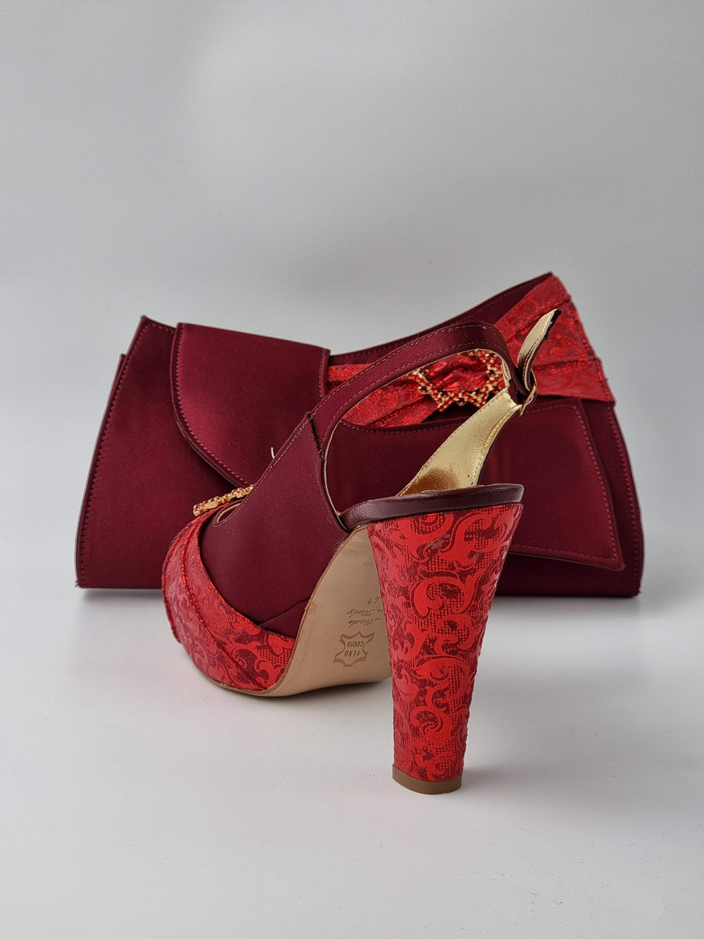 WINE DOUBLE PLATFORM - Classic Shoes London