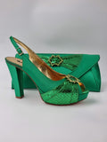 GREEN DOUBLE PLATFORM - Classic Shoes London