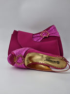 Magenta Double Platform Heels - Italian Women's Heels - Classic Shoes London
