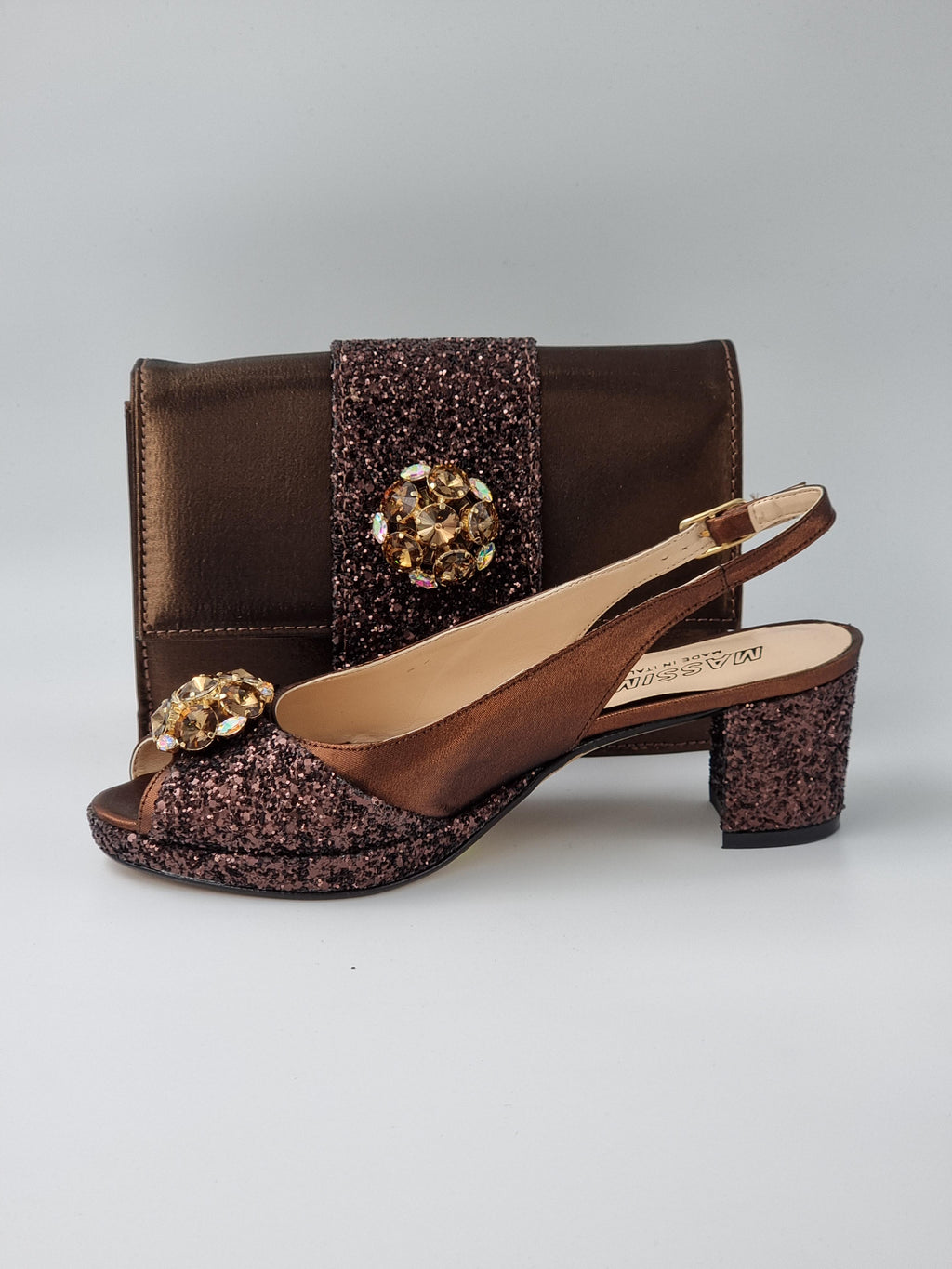 CHOCOLATE GLITTER LOW - Classic Shoes London