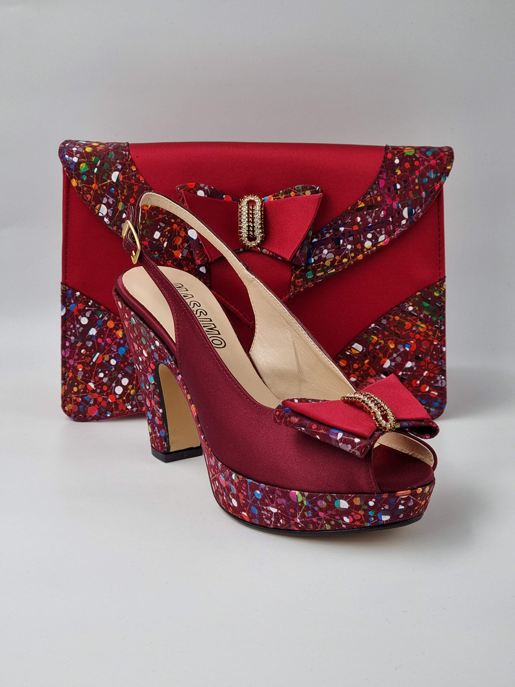 WINE PAINT SPLATTER HIGH - Classic Shoes London