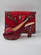 Wine Paint Splatter High Heels - Italian Women's Heels - Classic Shoes London