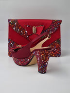 Wine Paint Splatter High Heels - Italian Women's Heels - Classic Shoes London