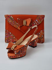BURNT ORANGE PAINT SPLATTER LOW - Classic Shoes London