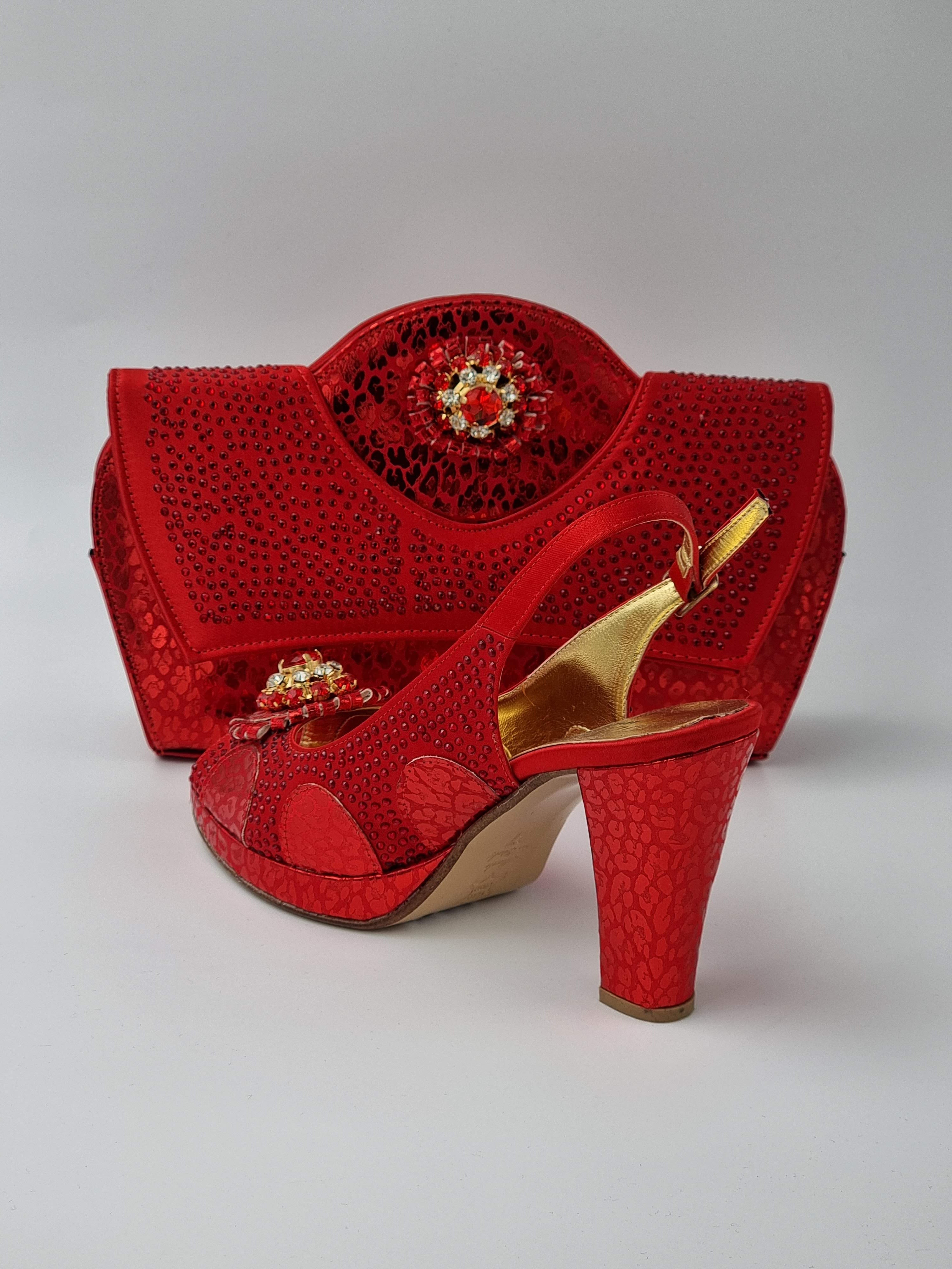 Red Leopard Printed Ladies Set - Classic Shoes London