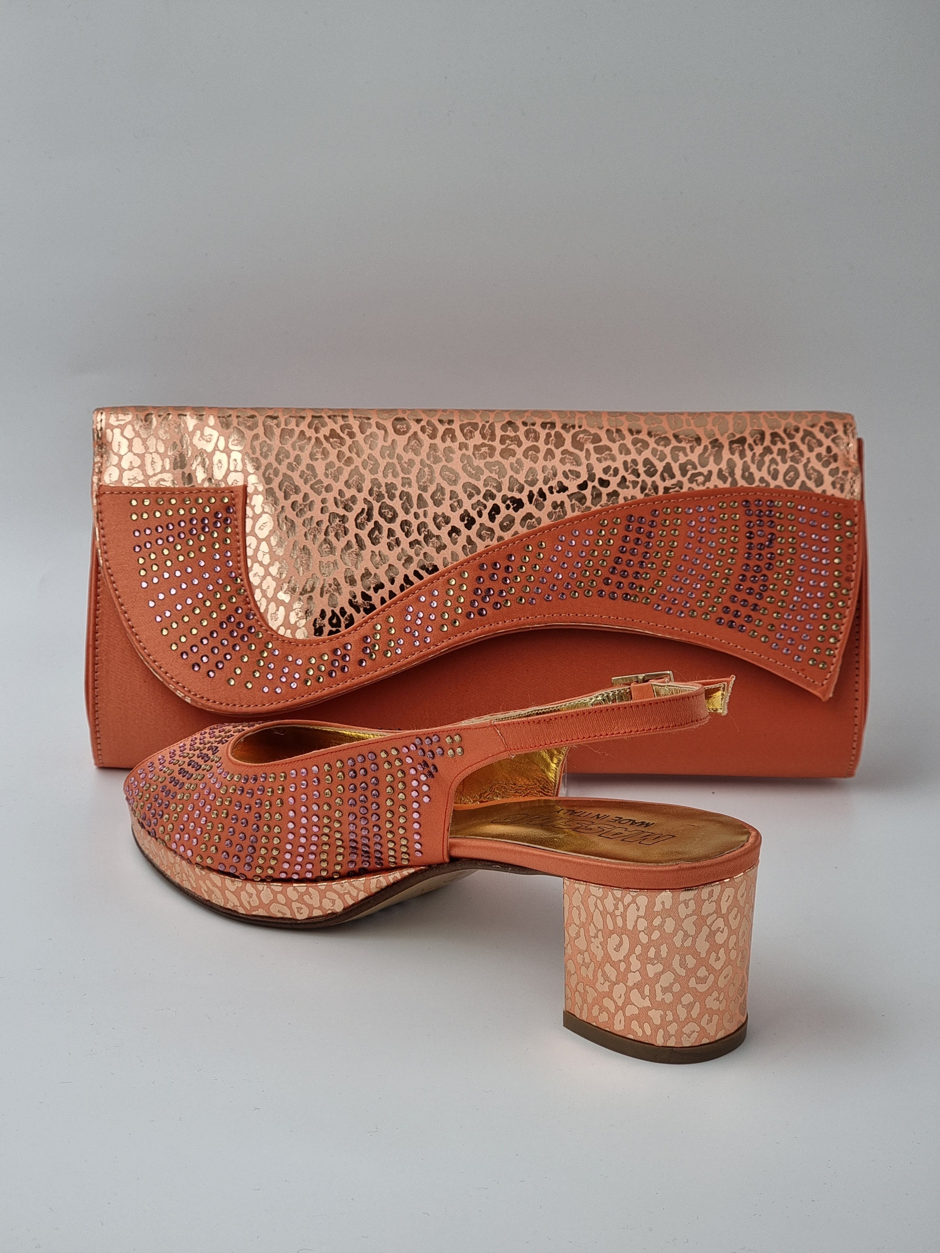 Peach 'Leopard' Set - Classic Shoes London