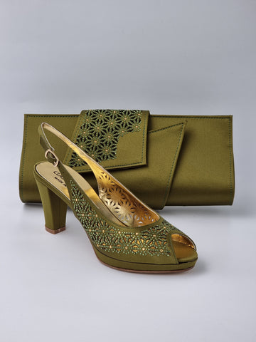 Olive 'Laser' Set - Classic Shoes London