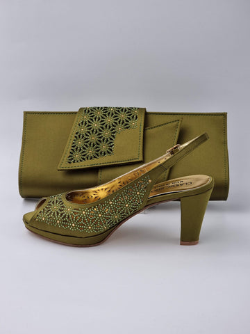 Olive 'Laser' Set - Classic Shoes London