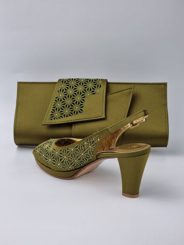 Olive 'Laser' Set - Classic Shoes London