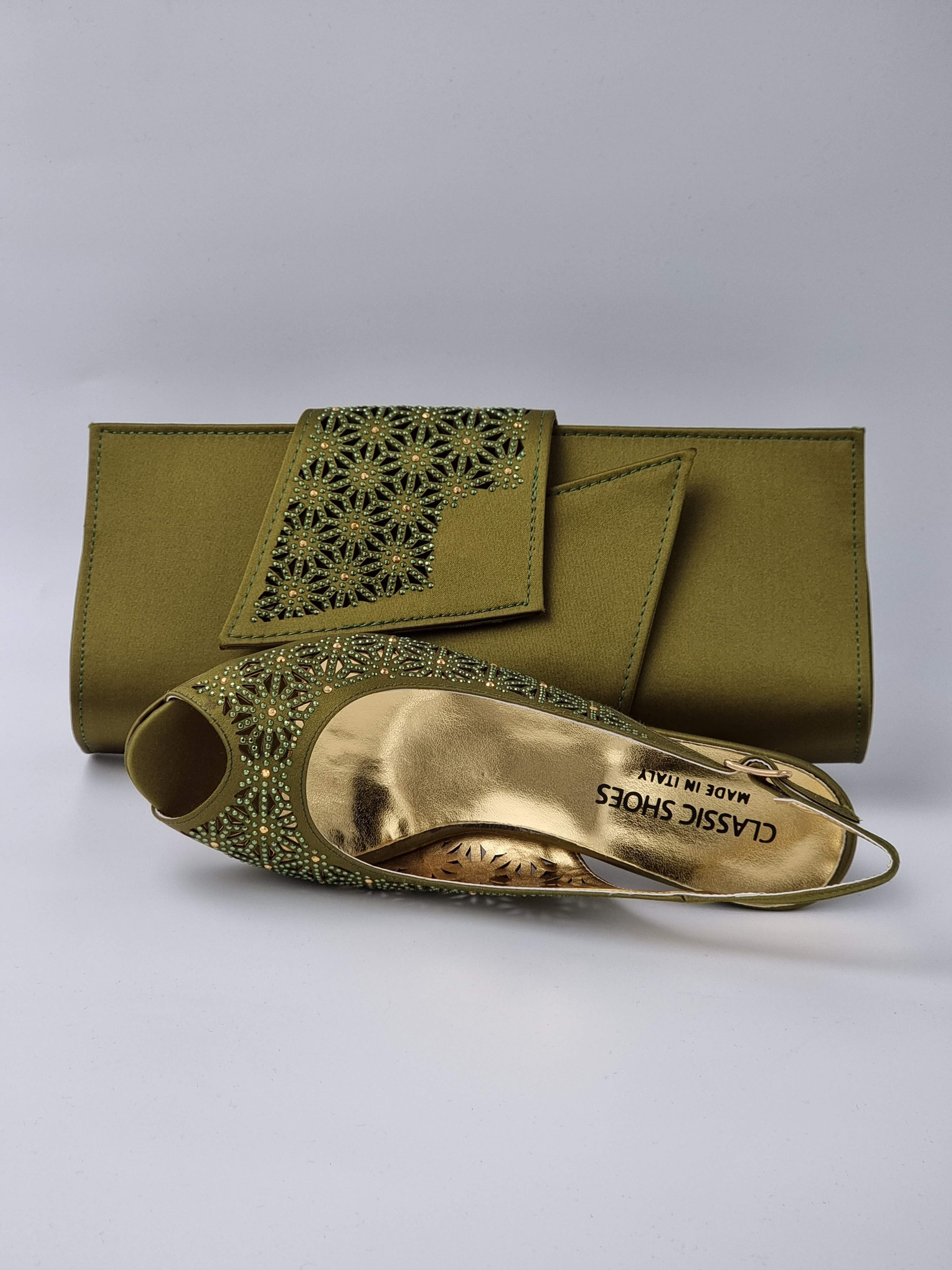 Olive 'Laser' Set - Classic Shoes London