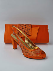 Orange 'Laser' Set - Classic Shoes London