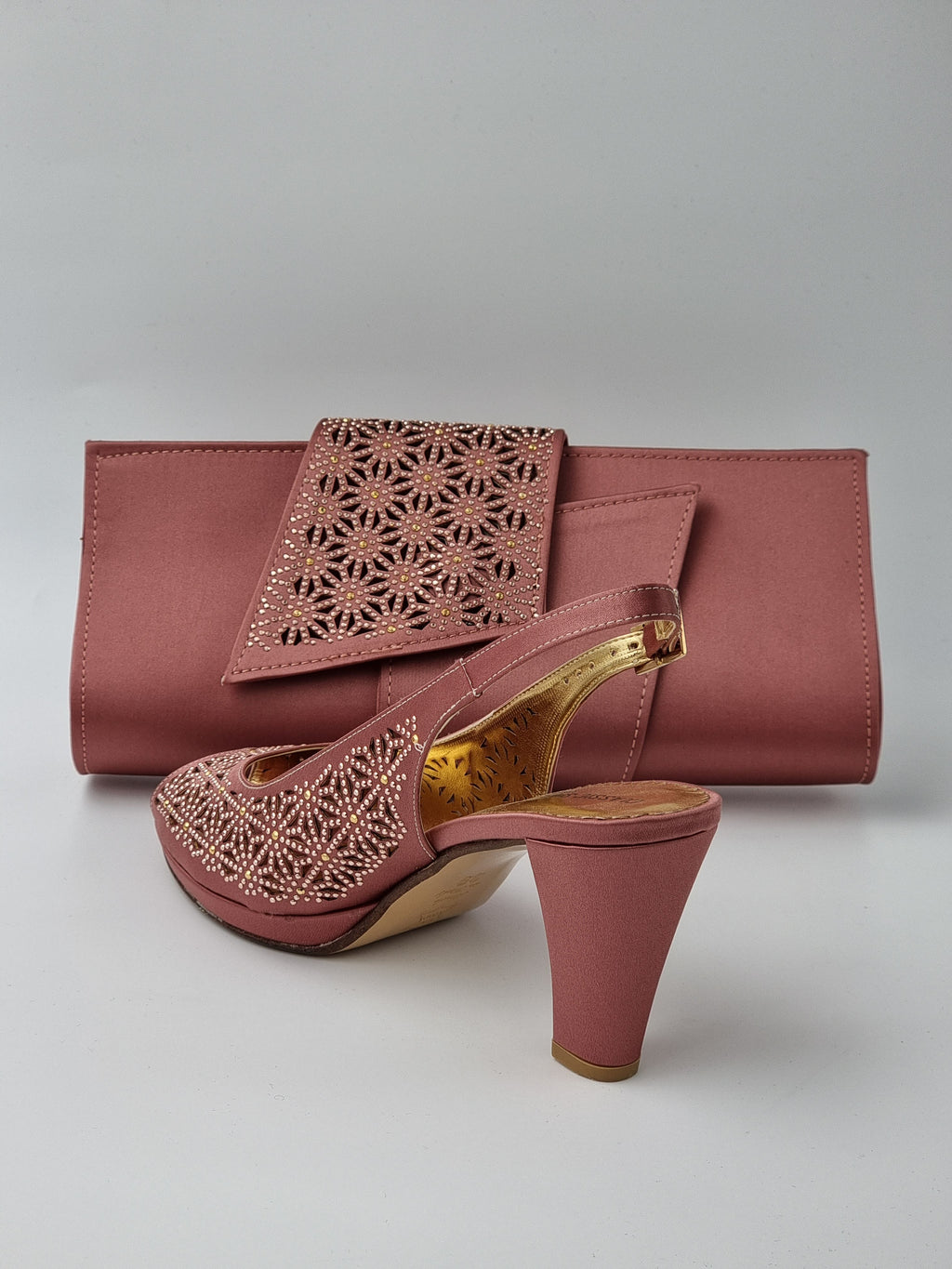 Onion Pink 'Laser' Set - Classic Shoes London
