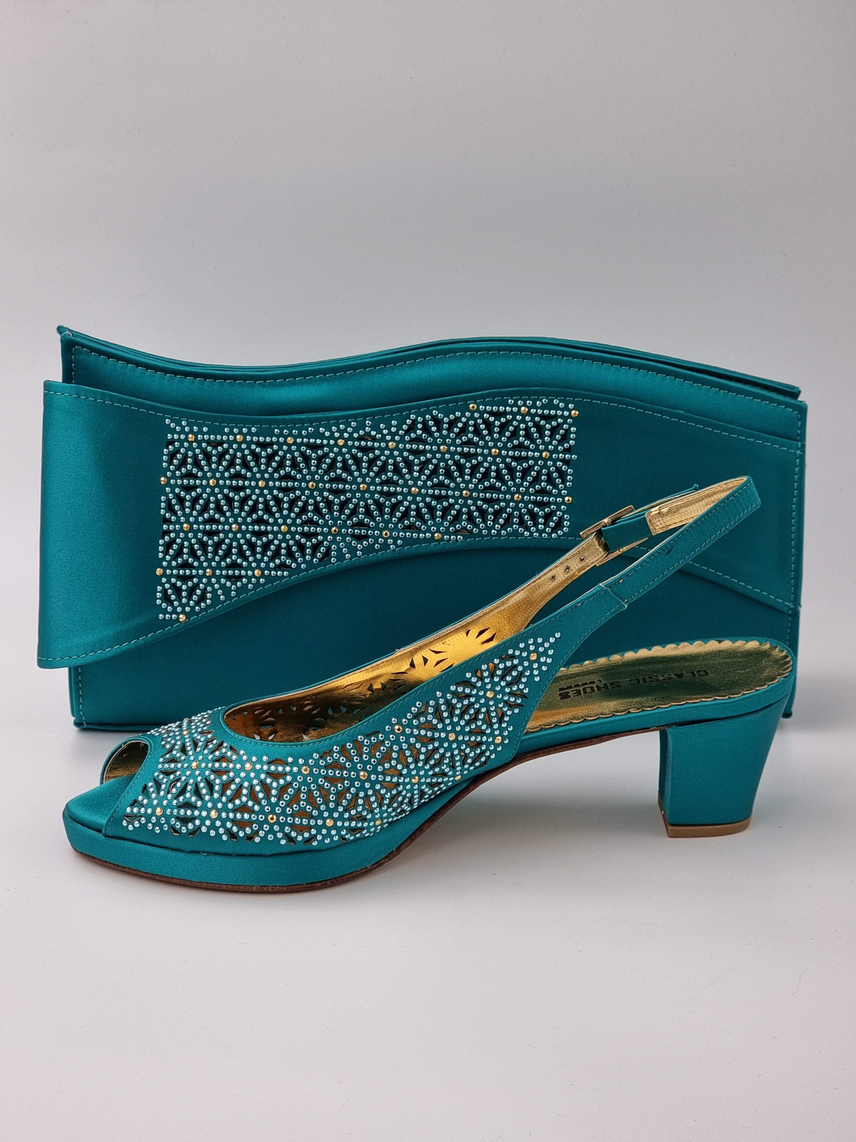 Teal 'Laser' Set - Classic Shoes London