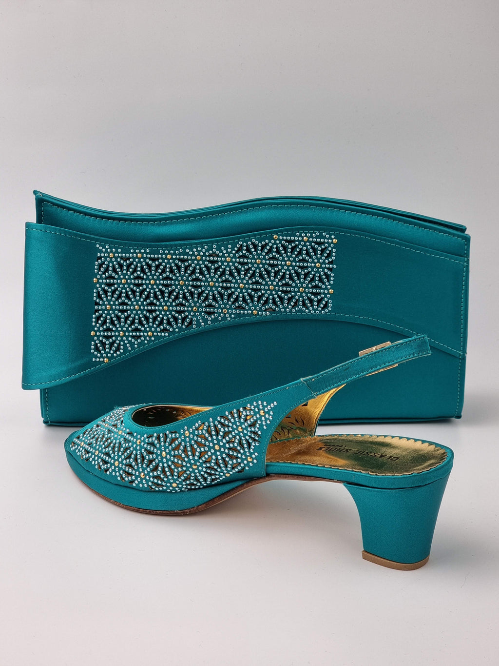 Teal 'Laser' Set - Classic Shoes London