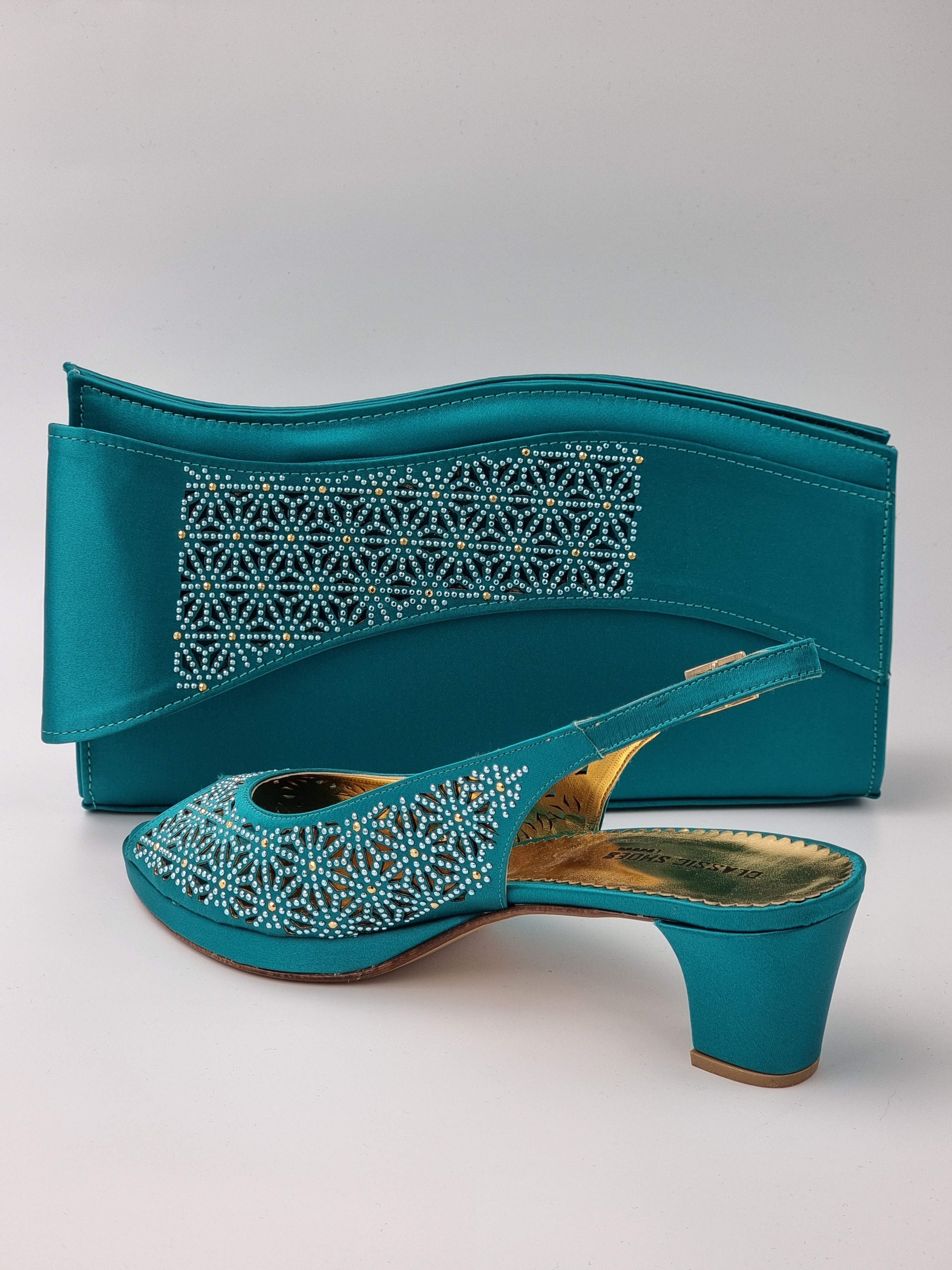 Teal 'Laser' Set - Classic Shoes London