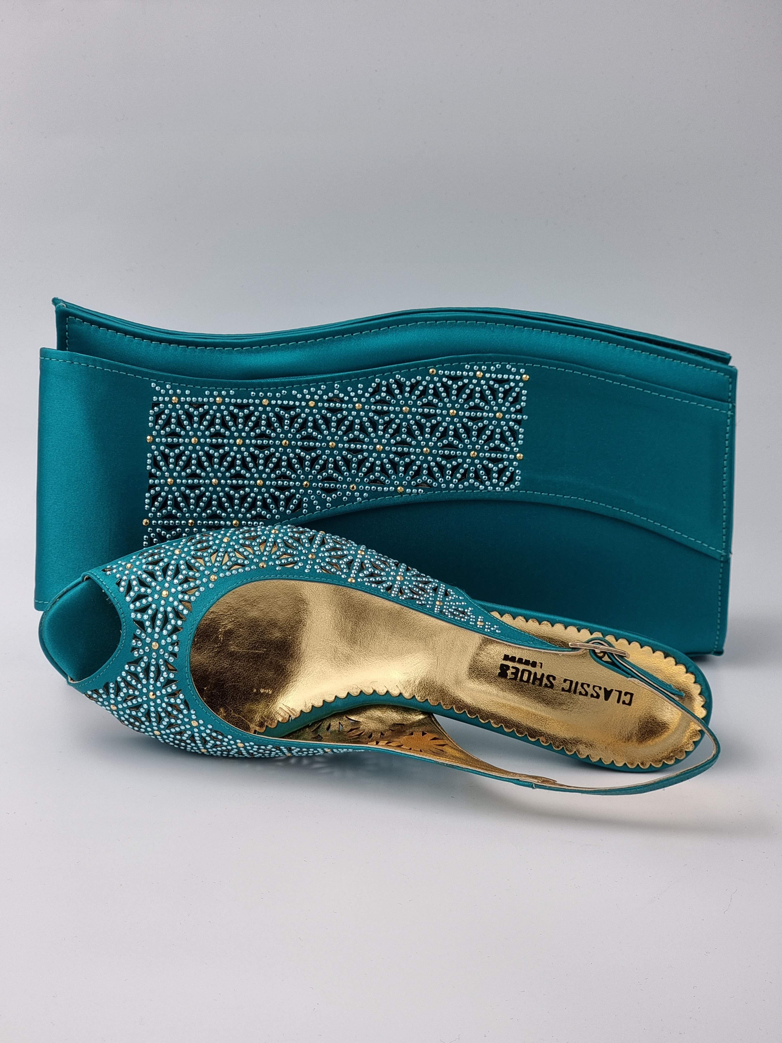 Teal 'Laser' Set - Classic Shoes London