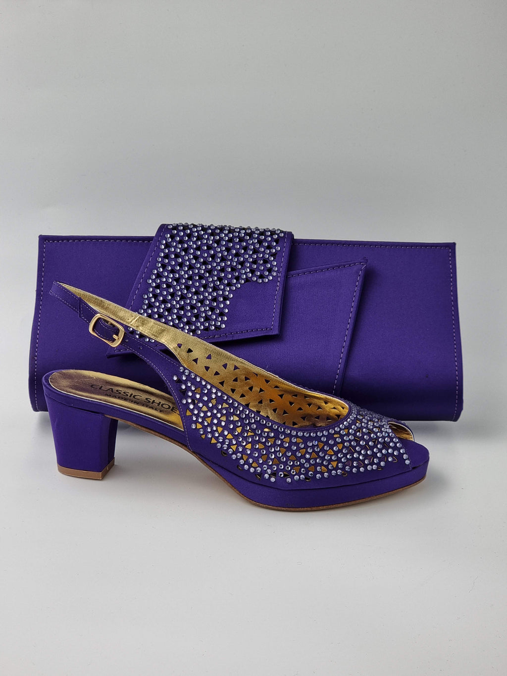Purple 'Laser' Set - Classic Shoes London