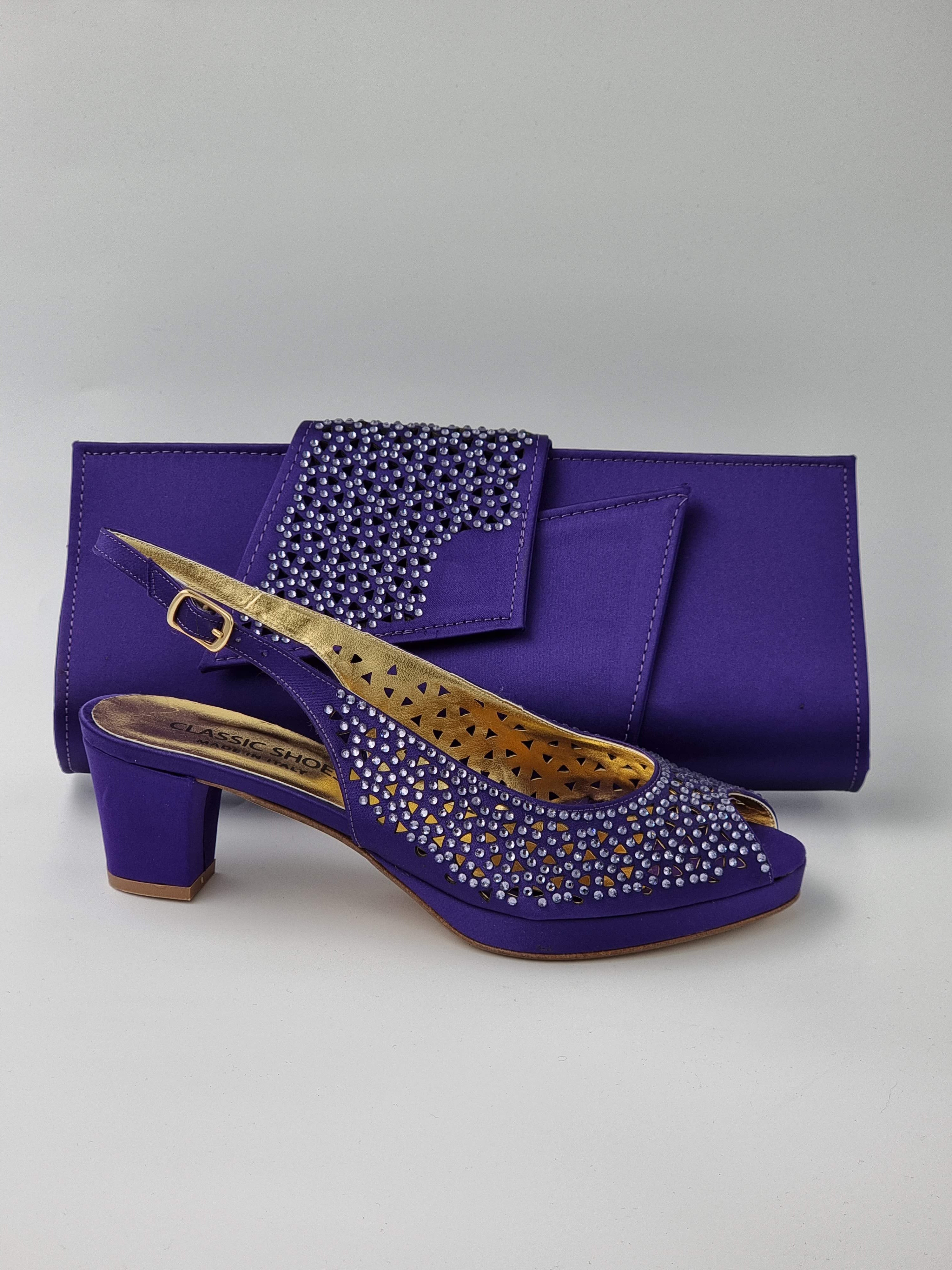 Purple 'Laser' Set - Classic Shoes London