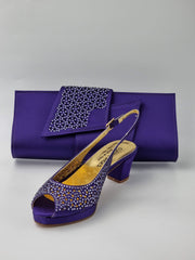 Purple 'Laser' Set - Classic Shoes London