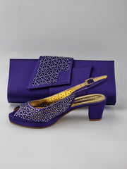 Purple 'Laser' Set - Classic Shoes London