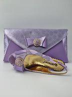 Lilac Semi-Scaled Set - Italian Shoe and Bag Set - Classic Shoes London