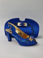Royal Scaled Strip Set - Italian Shoe and Bag Set - Classic Shoes London