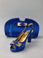 Royal Scaled Strip Set - Italian Shoe and Bag Set - Classic Shoes London
