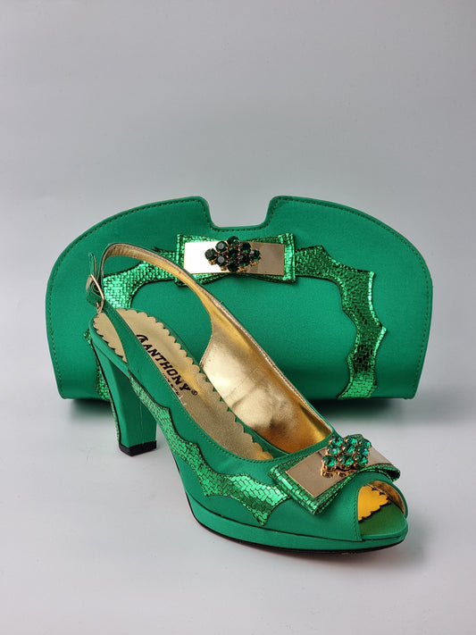 Green 'Scaled Strip' Set - Classic Shoes London