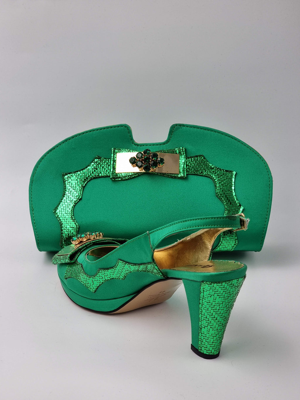 Green 'Scaled Strip' Set - Classic Shoes London