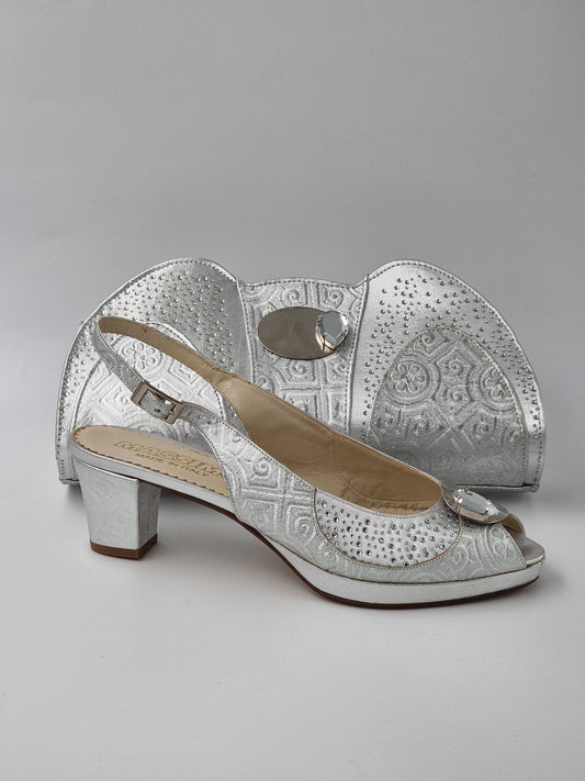 Silver 'Dimonte' Set - Classic Shoes London