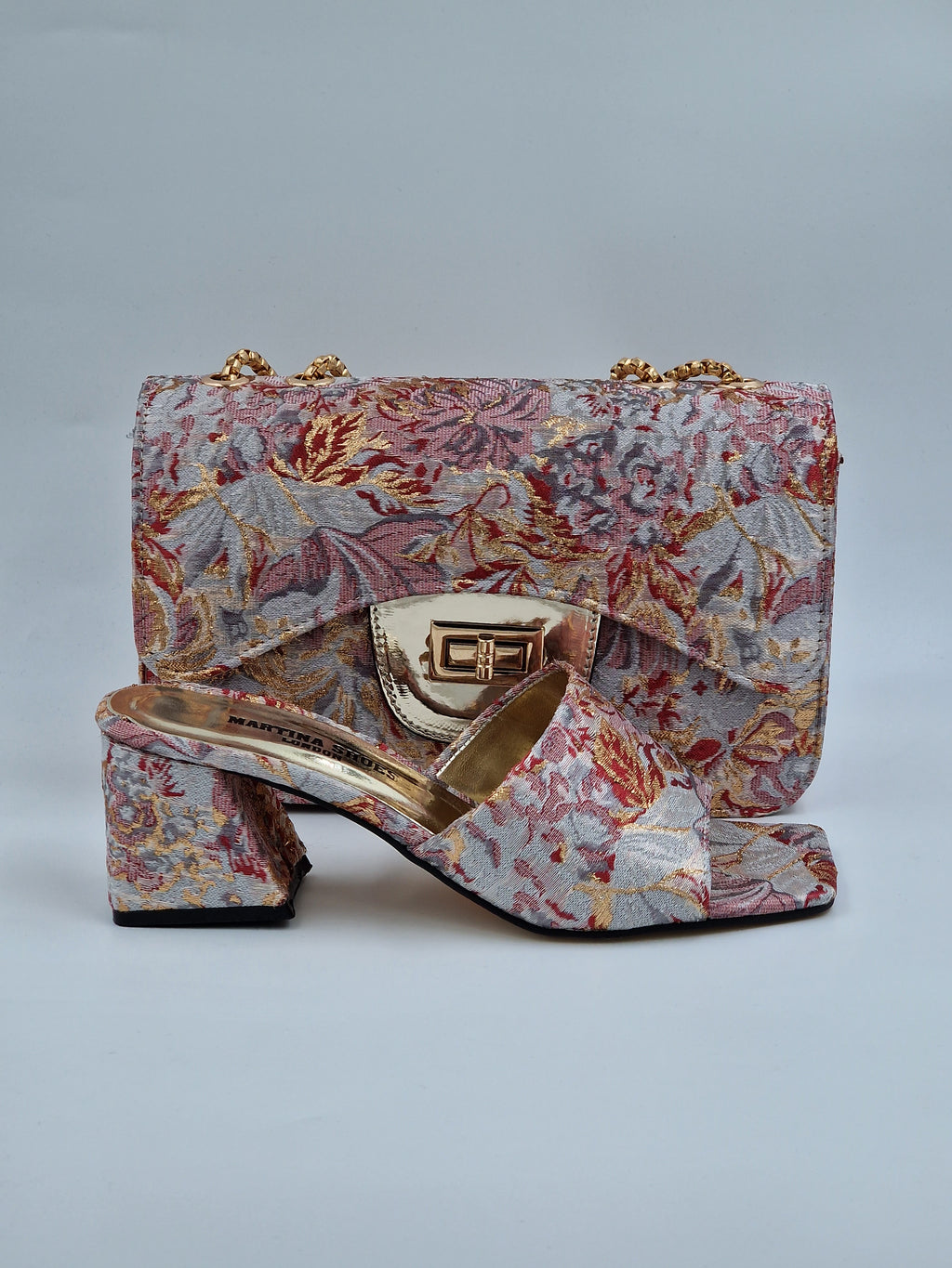 Grey/Wine/Gold 'Spring' Set - Classic Shoes London