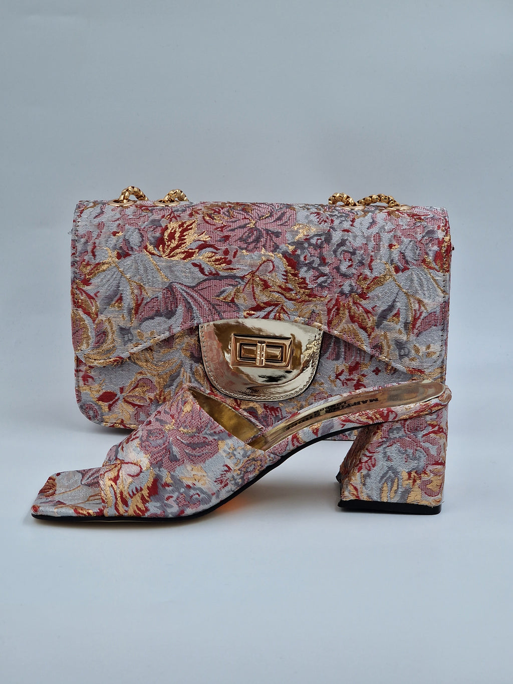 Grey/Wine/Gold 'Spring' Set - Classic Shoes London