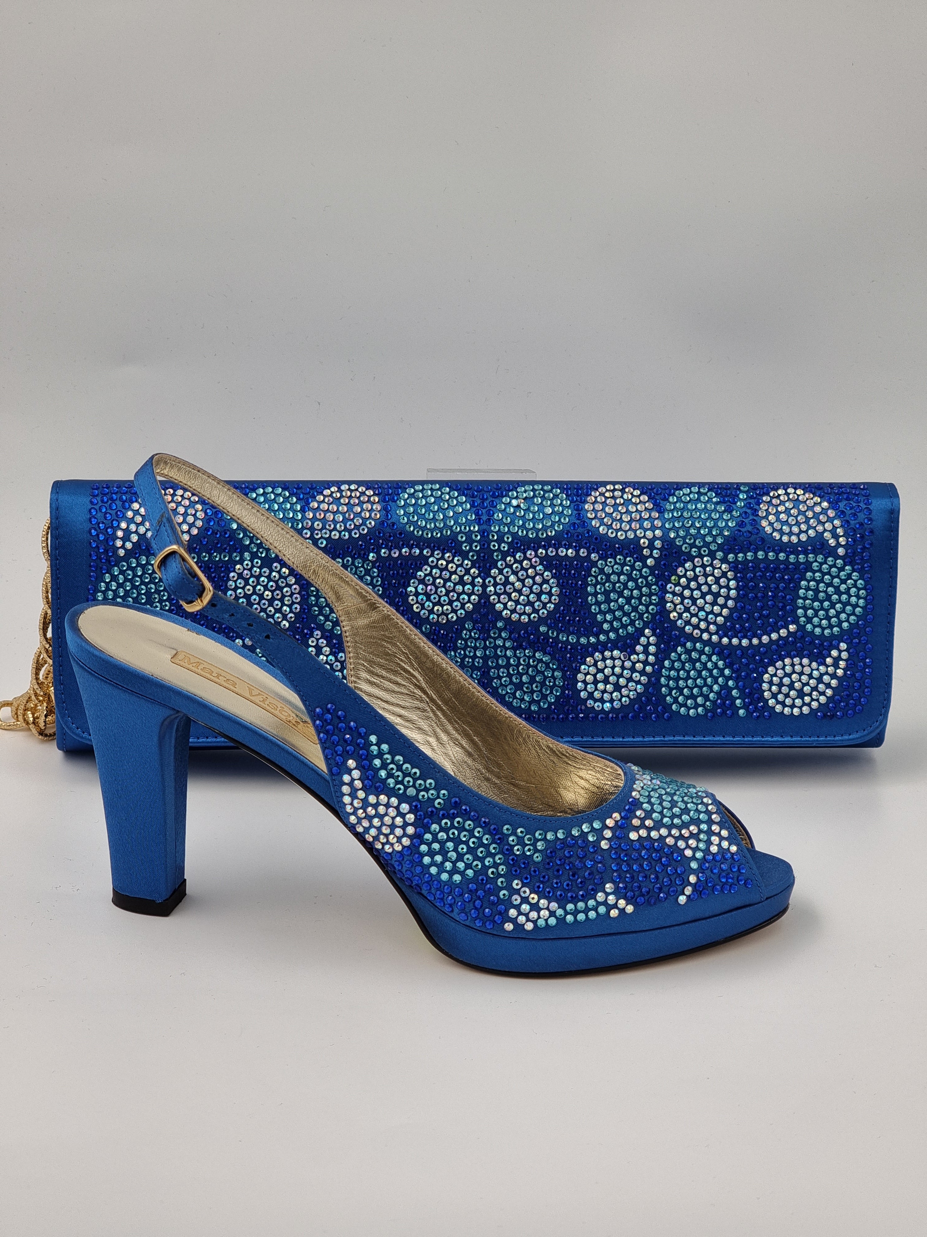 Mara Visone Royal Blue 'Paisley' Set - Classic Shoes London