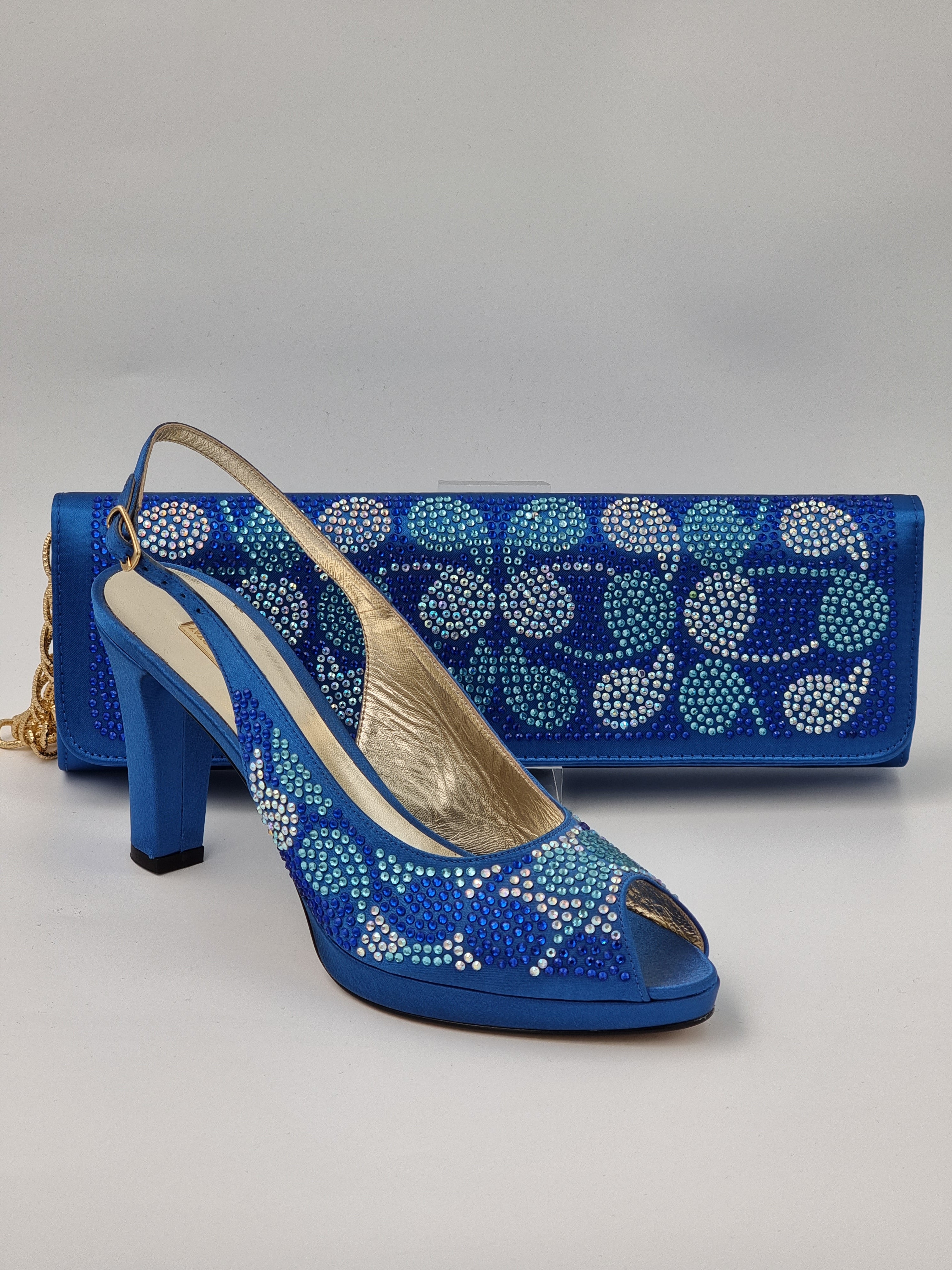 Mara Visone Royal Blue 'Paisley' Set - Classic Shoes London