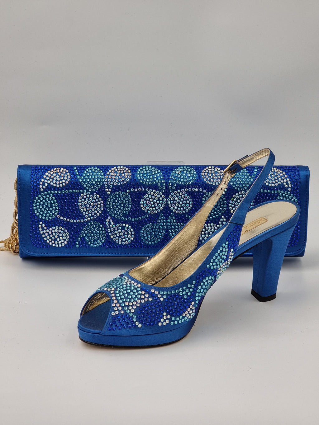 Mara Visone Royal Blue 'Paisley' Set - Classic Shoes London