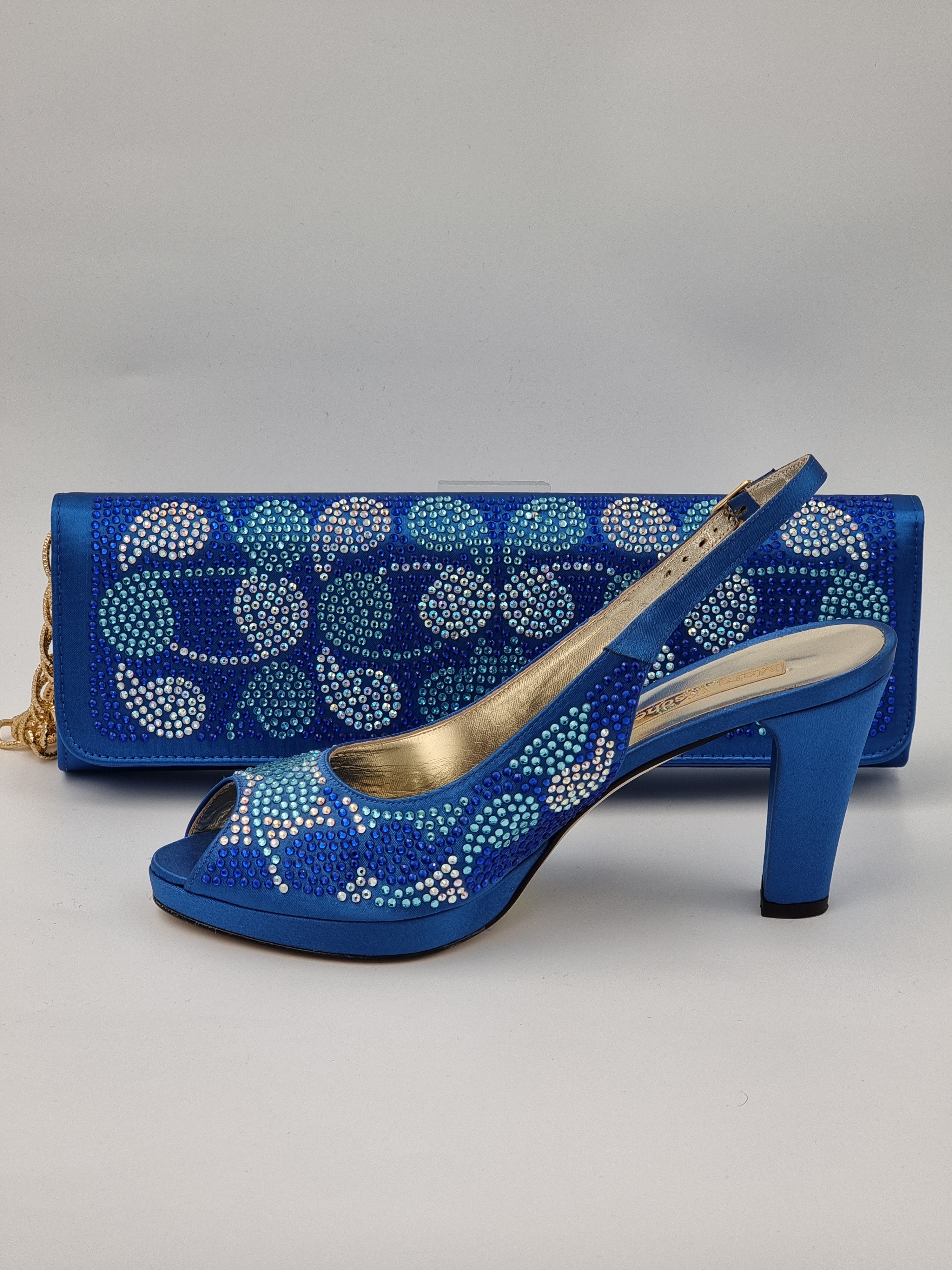 Mara Visone Royal Blue 'Paisley' Set - Classic Shoes London