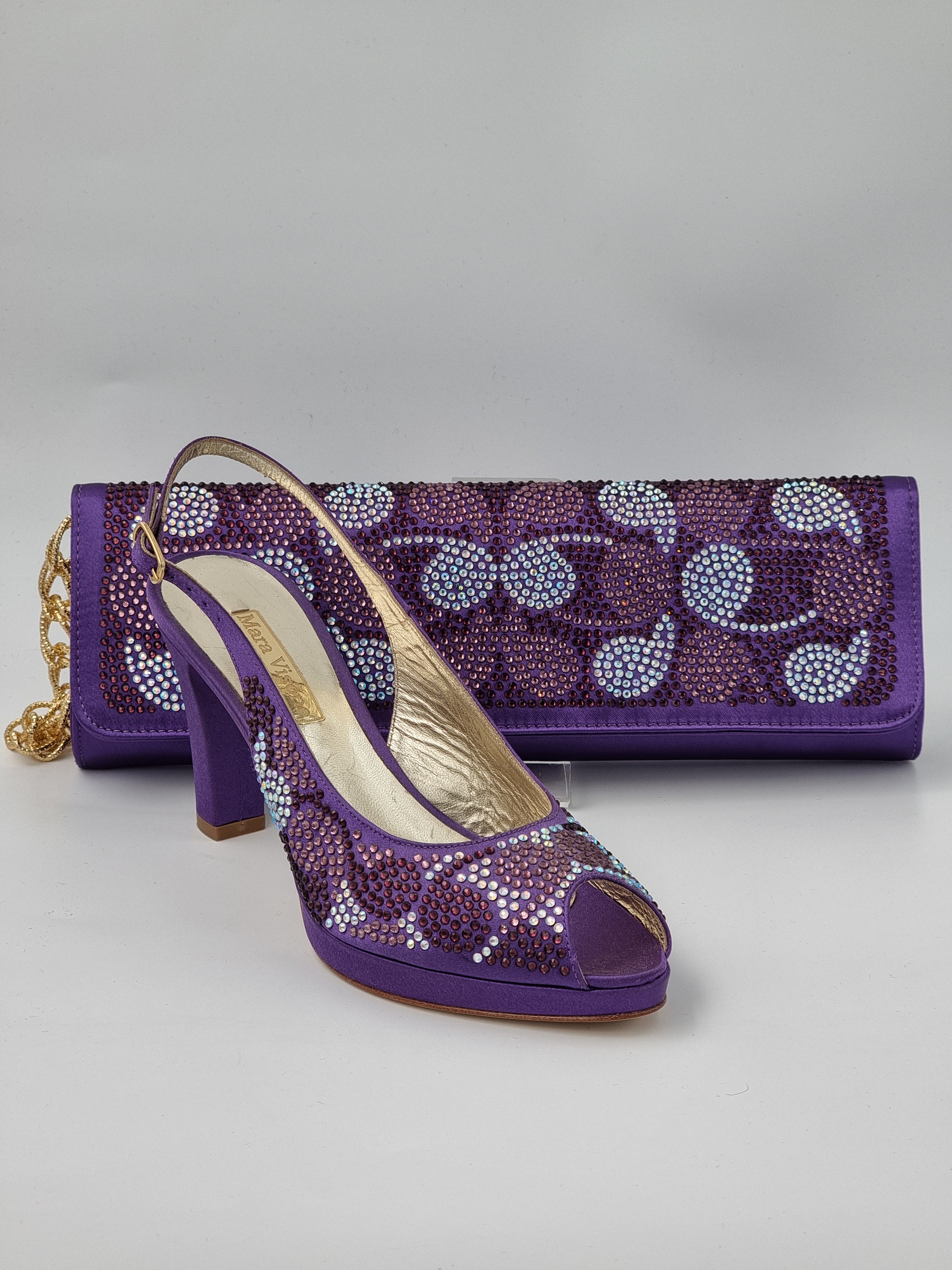 Mara Visone Purple 'Paisley' Set - Classic Shoes London